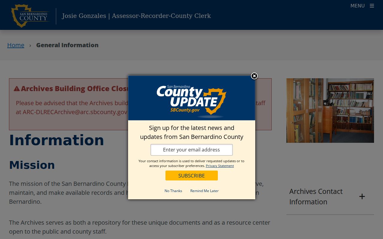 San Bernardino County city directory historical archives