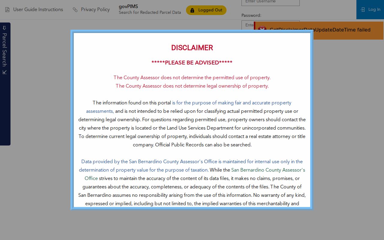 San Bernardino County residents directory assessor parcel search