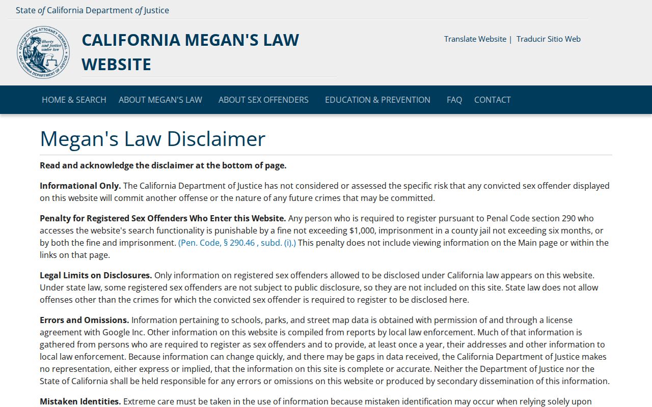 San Bernardino County residents directory California offender registry search