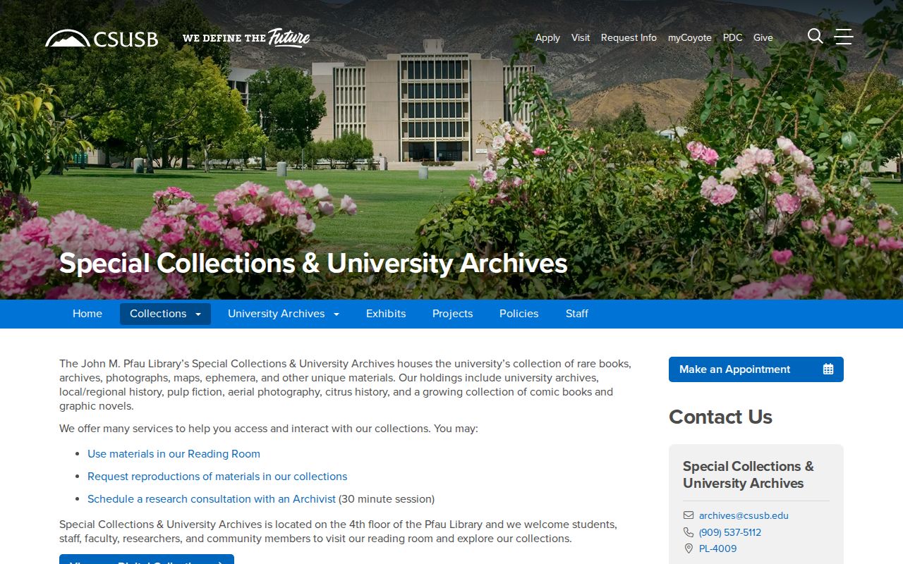 San Bernardino County neighbors CSUSB local special collections