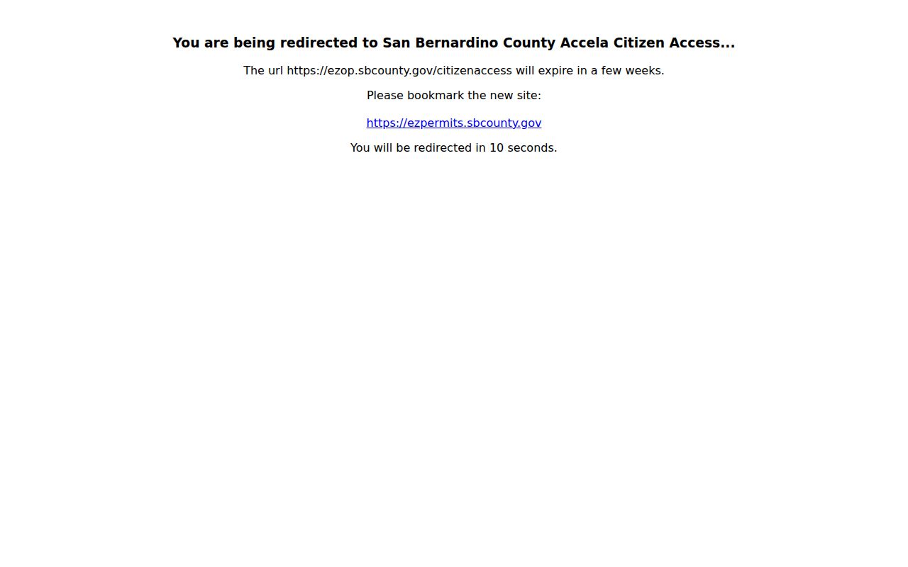 San Bernardino County street directory permit research portal