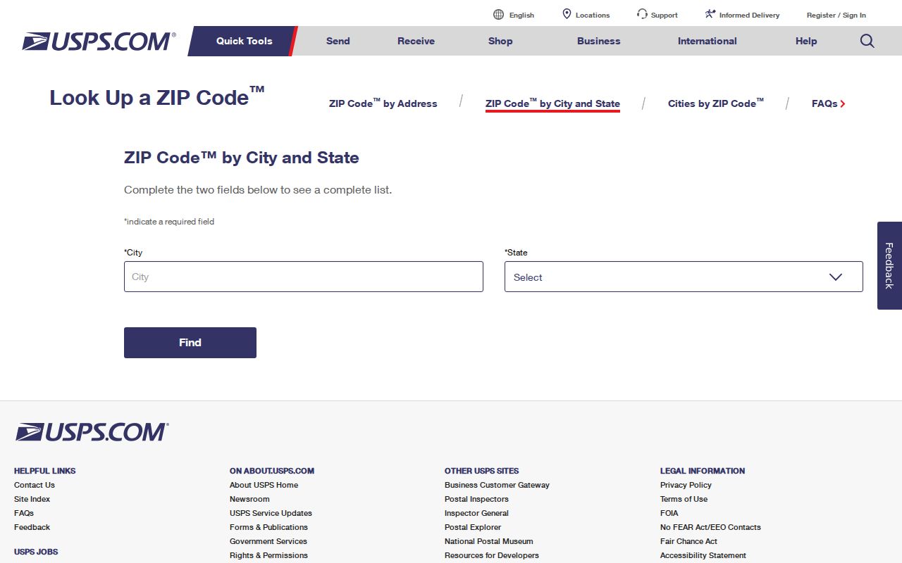 San Bernardino County ZIP code directory USPS city and state lookup