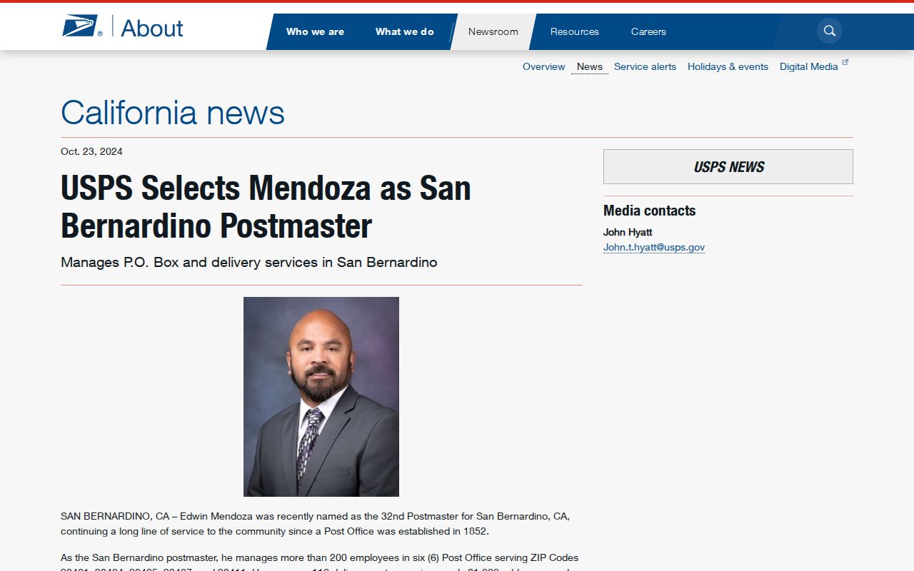 San Bernardino County ZIP code directory USPS delivery context